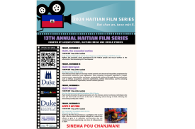 13th Annual Haitian Film Series flyer with listd dates and movies